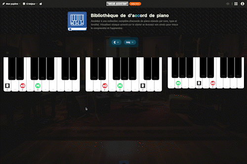 Bibliothèque d&rsquo;accord de piano - Demo