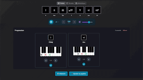 Éditeur de progression piano - Demo