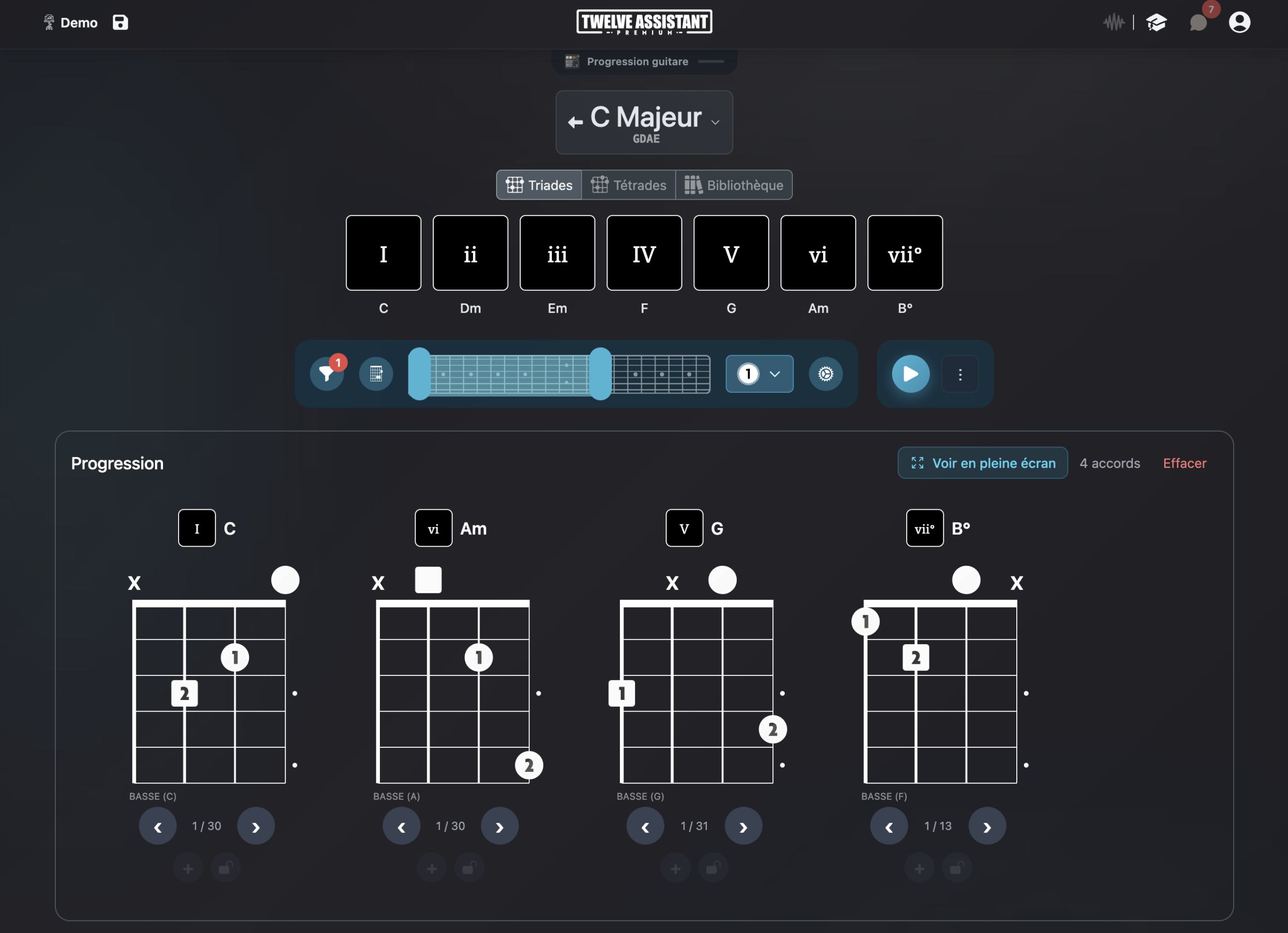 Générateur de suites d’accords pour bassiste